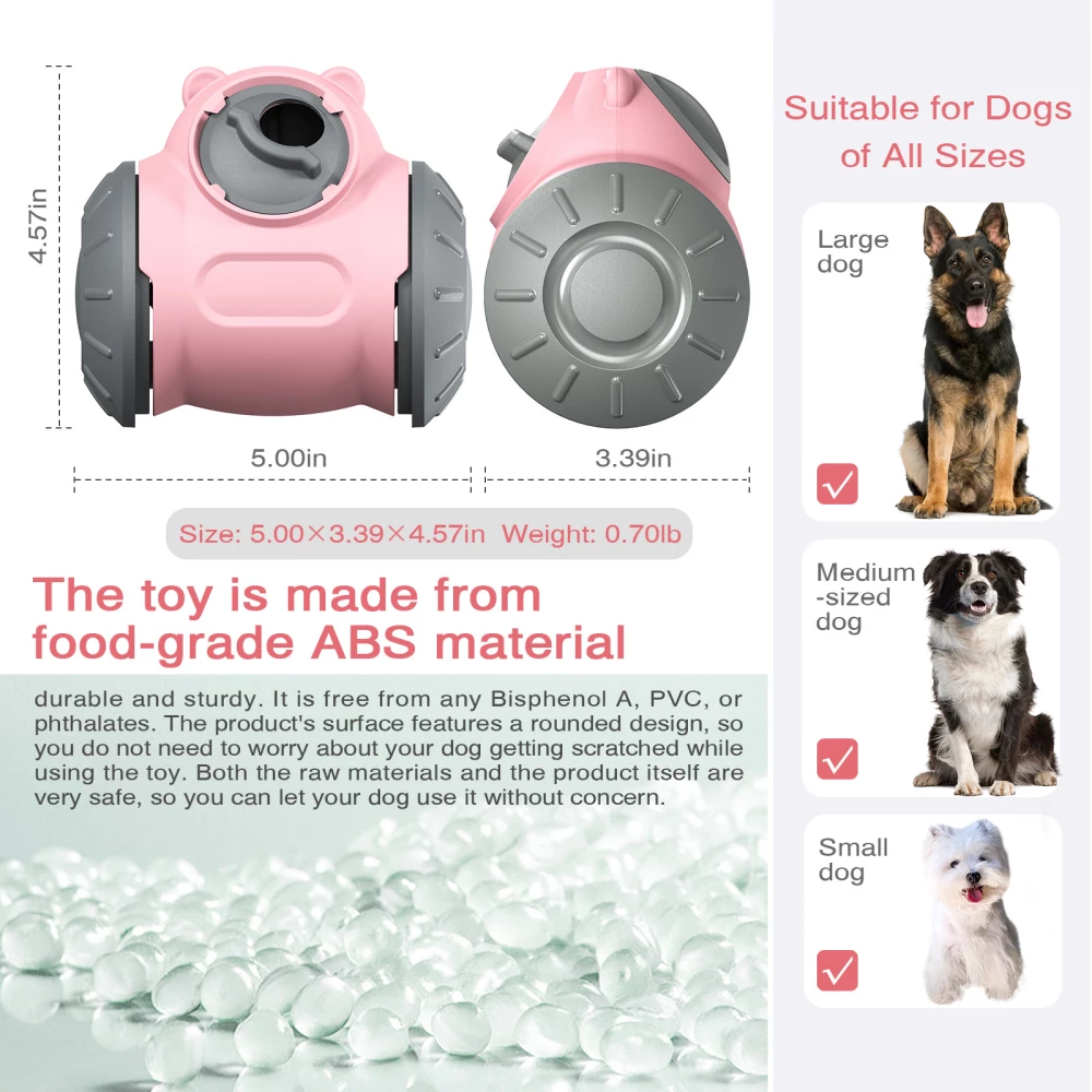 Bear Slow Feeder Dog Toy | Adjustable Treat Dispenser for All Size Breeds