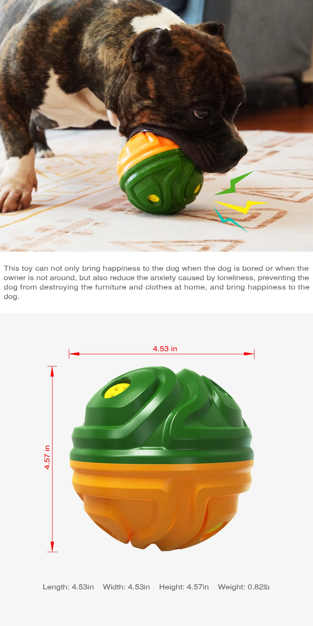 Squeaky Textured Dog Chew Ball | 3 Sounds + Soft TPR Hard ABS | Wholesale